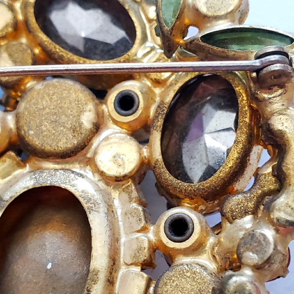 Vintage D&E Juliana BOOK PIECE Heliotrope Watermelon Brooch - Picture 3 of 10